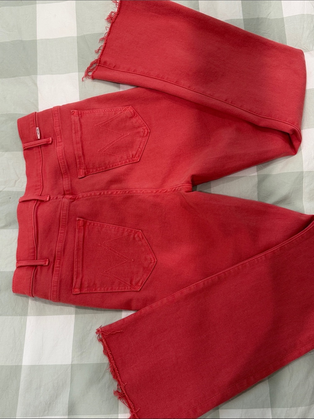 MOTHER Women's Coral-Red Skinny Jeans - Picture 2 of 3